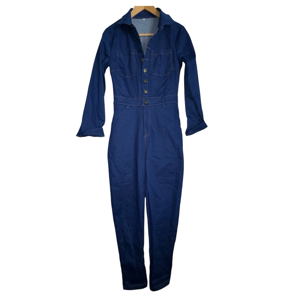 Women’s Blue Denim Jumpsuit Size Medium